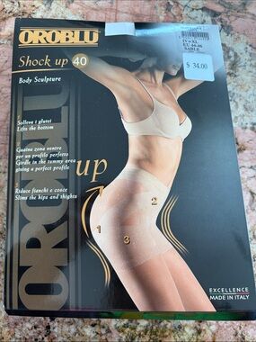 OROBLU Shock Up 40 Sheer Shaping Tights in Sable Tone